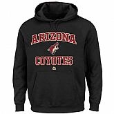 Men's Phoenix Coyotes Majestic Heart x26 Soul Hoodie - Black,baseball caps,new era cap wholesale,wholesale hats